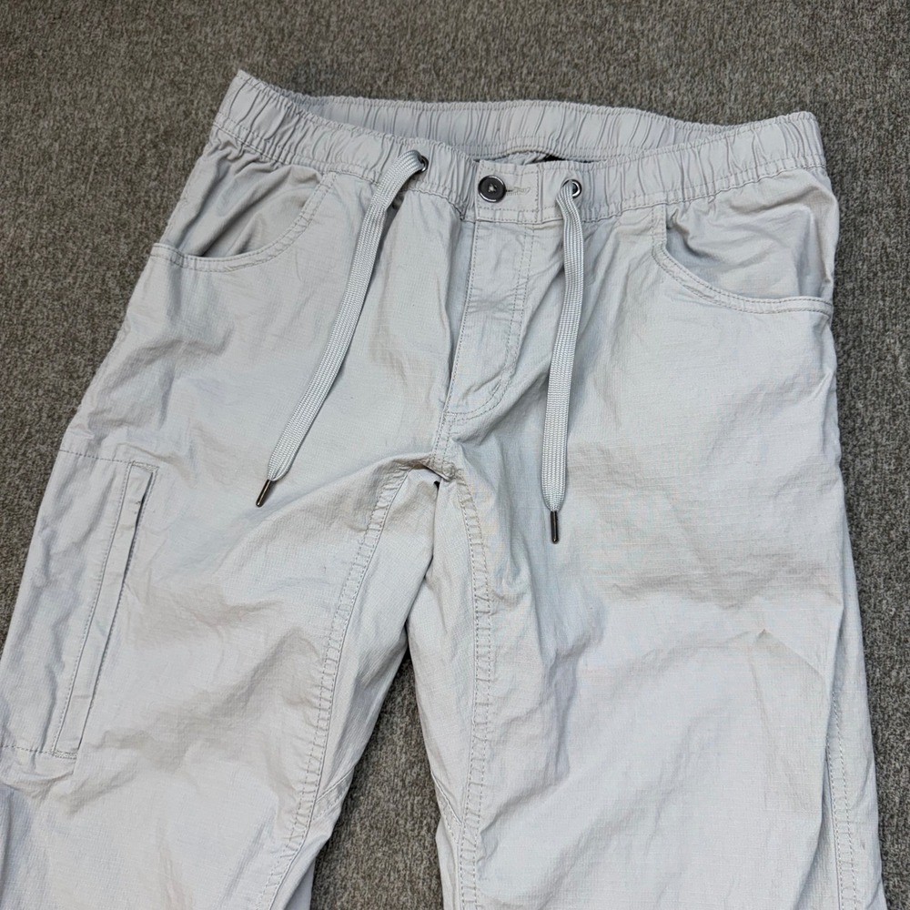 BYLT Premium Basics Mens Ripstop Pant Light Gray Drawstring Waist Size Large